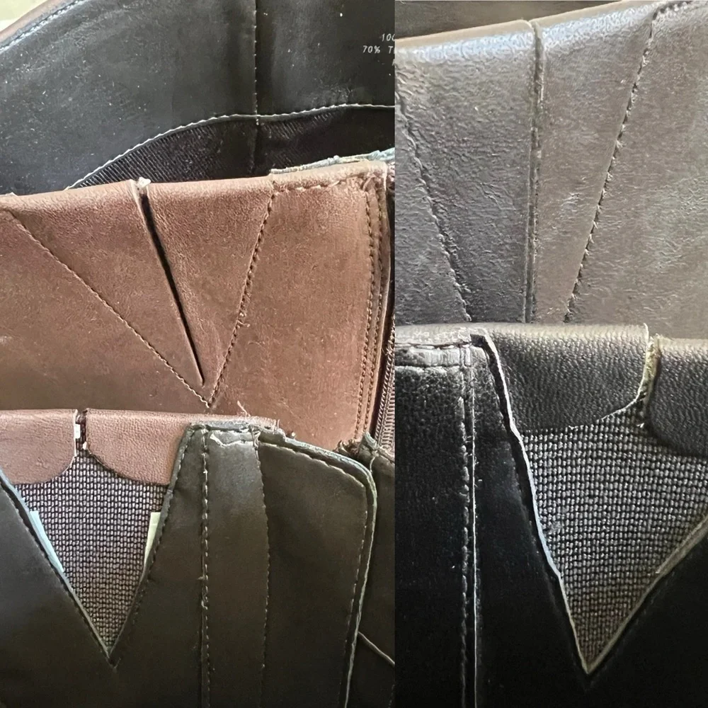 Ralph Lauren ELBERTA Leather Ankle Strap Tall Heeled Boots US8 (Black sold) - Picture 6 of 11